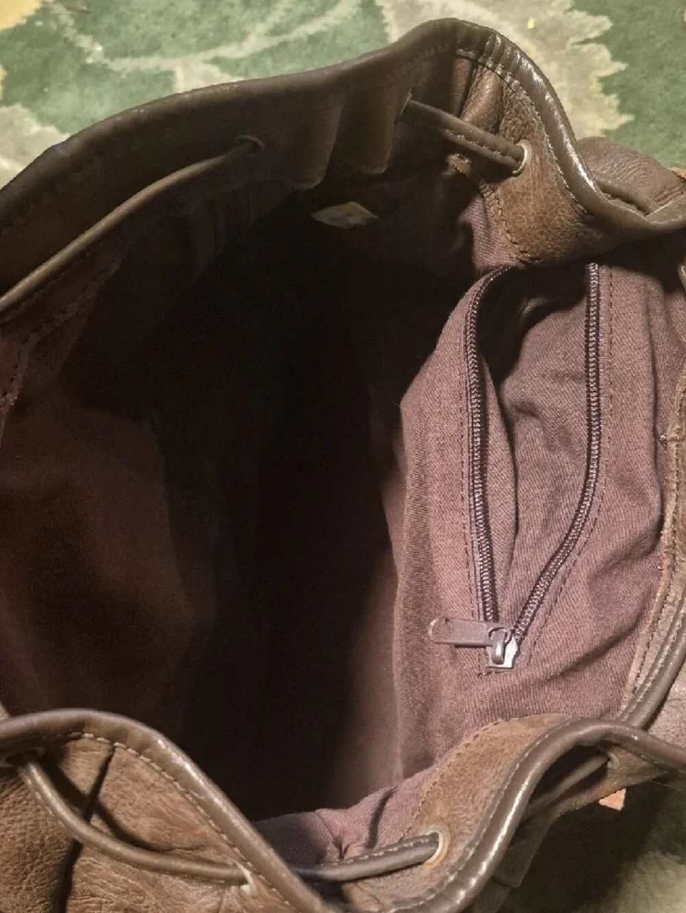 vintage leather backpack classic brown